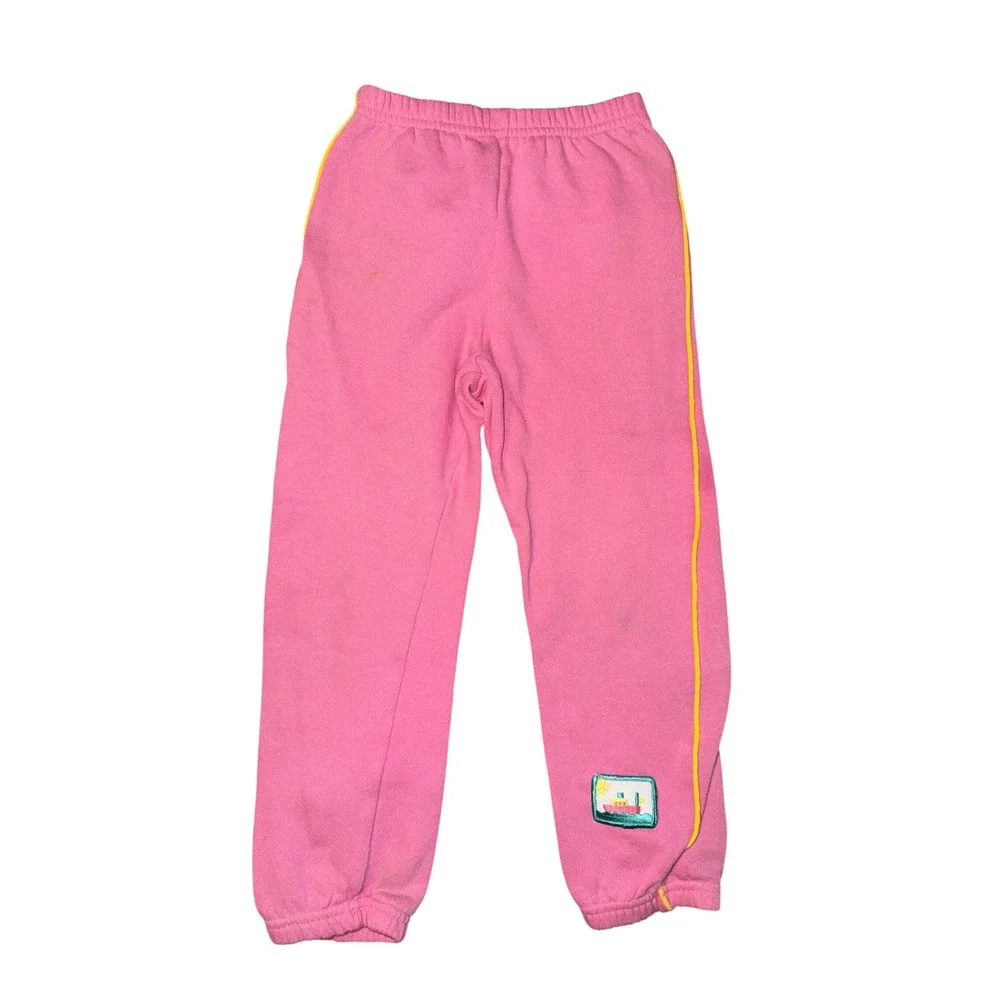 Vintage Hartstrings Girls 4pc Set Pink White Green ‎ Hoodie Sweatpants Socks 5 6